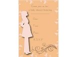 Pregnant Silhouette Invitation