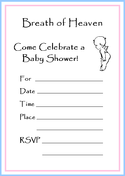Angel printable baby shower invitations Angel printable baby shower invitations