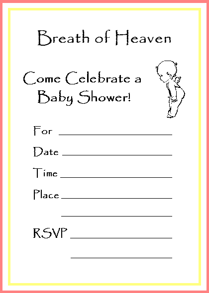 Printable Angel Baby Shower Invitations Printable Angel Baby Shower Invitations