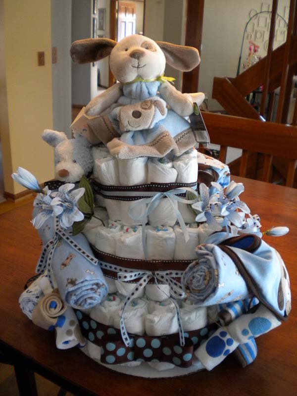 Puppy Dogs Diaper Cake