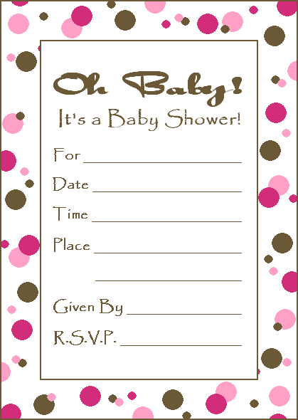 baby girl shower invitation
