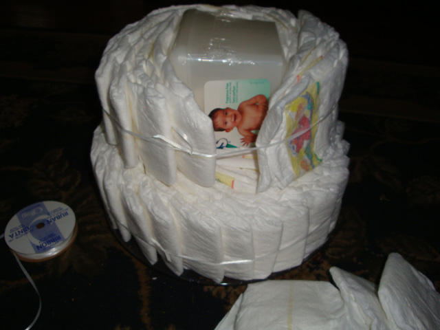 Rose Diaper Cake