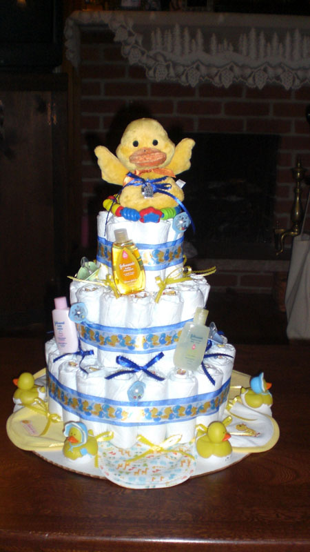 Rubber Ducky Diaper Cake