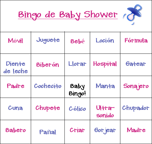 juegos de baby shower para imprimir