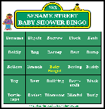 Baby Shower Party Bingo