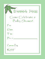 sweet pea baby shower invitation