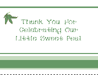 garden sweet pea baby shower thank you card