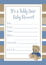 teddy bear baby shower invitation