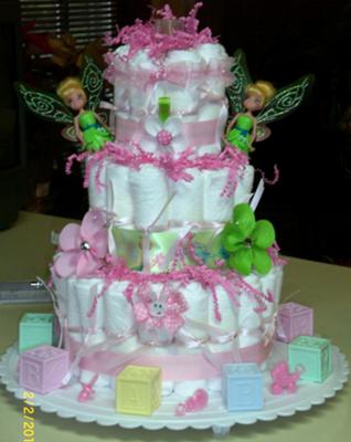 Think Pink Tink Diaper Cake