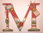hanging wooden wall letter