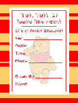 Winnie the Pooh Baby Shower Invitations